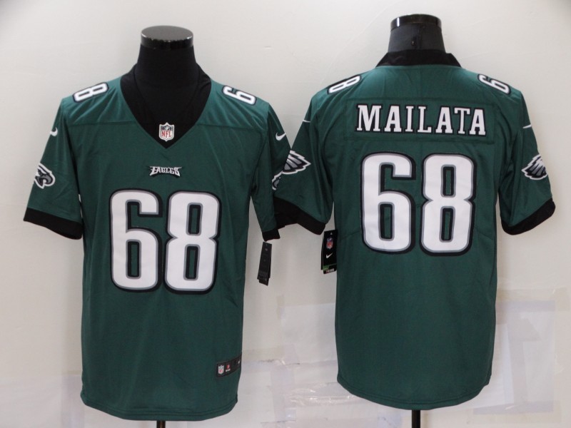 Men Philadelphia Eagles 68 Mailata Green Nike Limited Player 2021 NFL Jersey